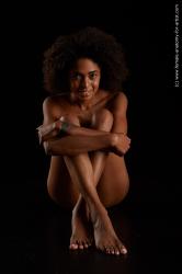 Nude Woman Black Sitting poses - ALL Slim medium black Sitting poses - simple Standard Photoshoot Pinup